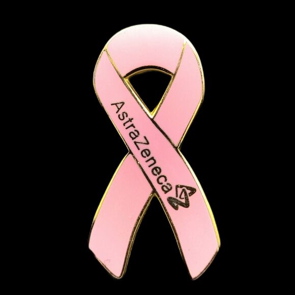 AstraZeneca Pink Ribbon Breast Cancer Awareness Lapel Pin Collectible